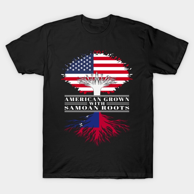 American Grown With Samoan Roots Us Samoa Flag Tree T-Shirt by BramCrye